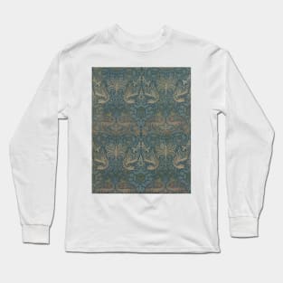 Peacock and Dragon by William Morris Long Sleeve T-Shirt